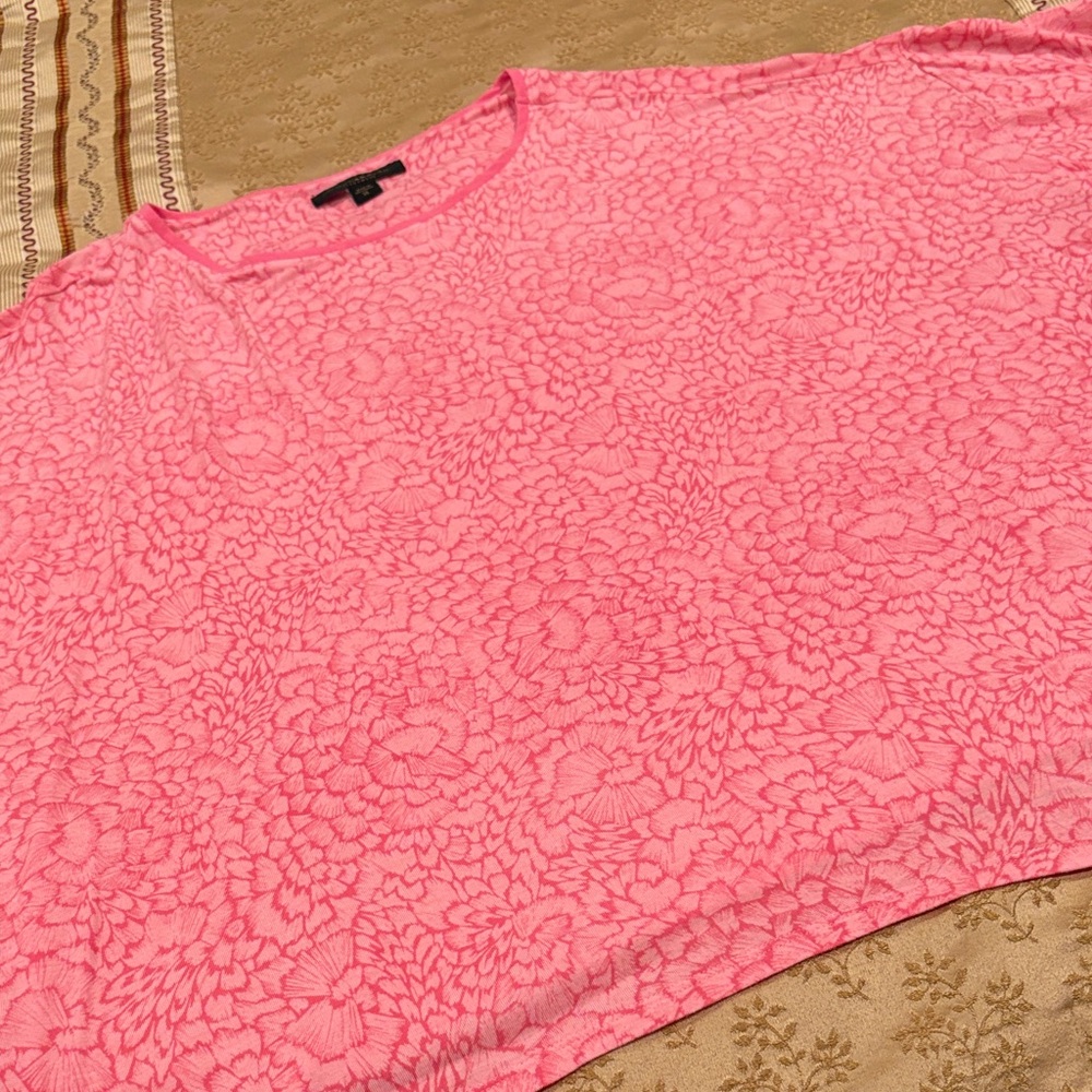 Donna Karan Soft Pink Pajama Top, Modal Blend, Machine Washable, XL